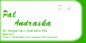 pal andraska business card