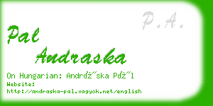 pal andraska business card